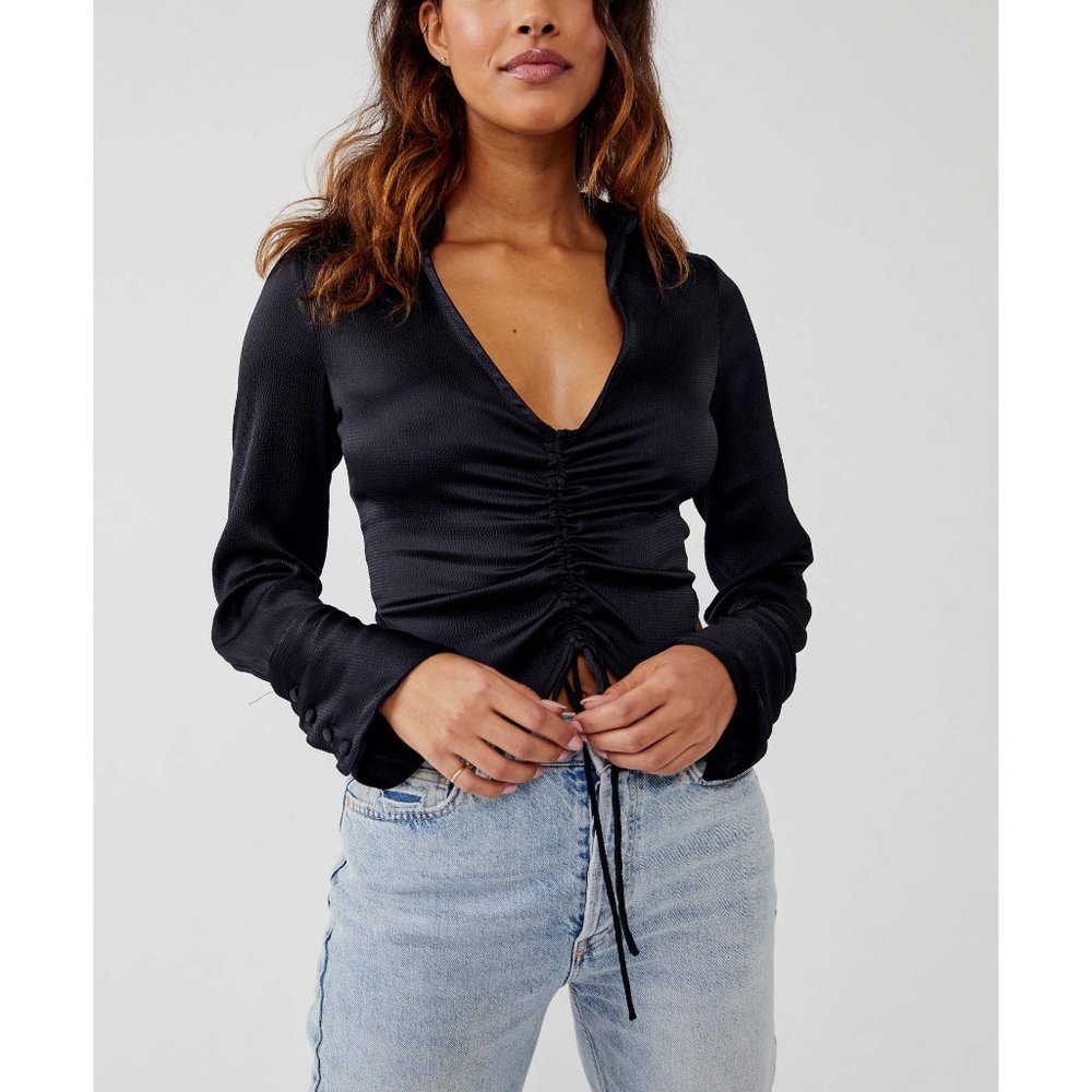 Free People Aurora Blouse / Black
